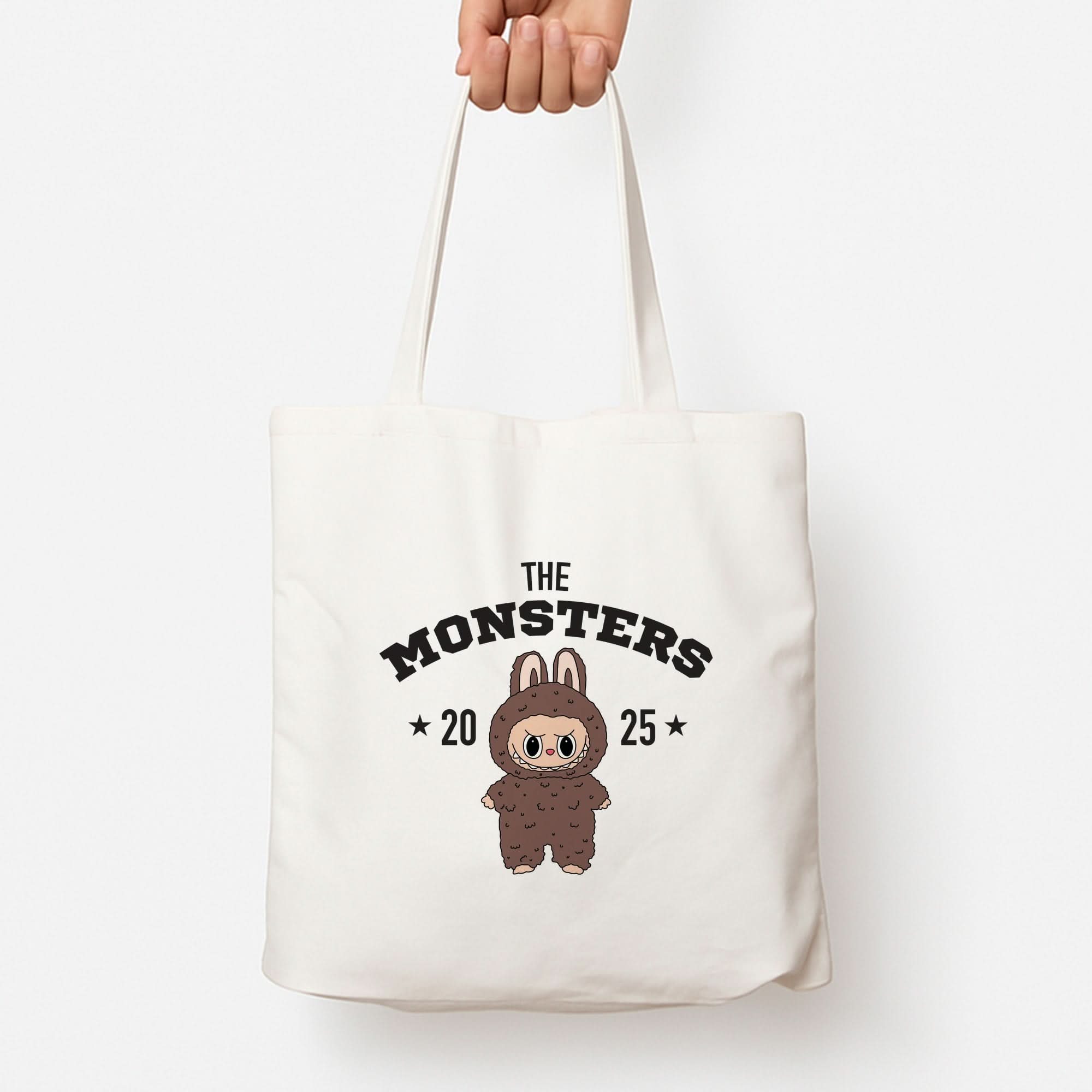 Cute Monster 2025 Biege Tote Bag