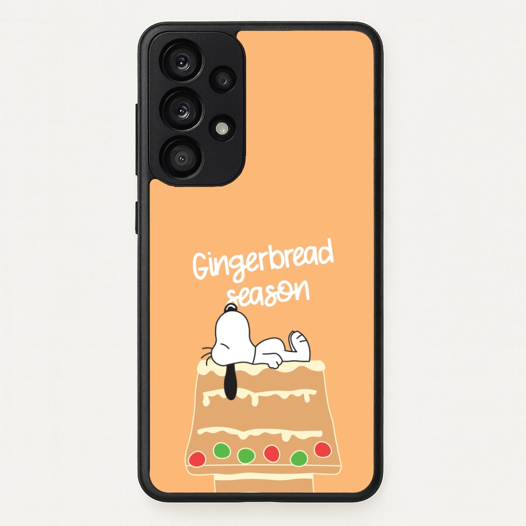 Cartoon Beagle Gingerbread House Galaxy A33 Case