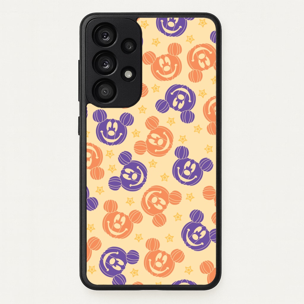 Pumkin Mouse And Stars Pattern Galaxy A53 Case
