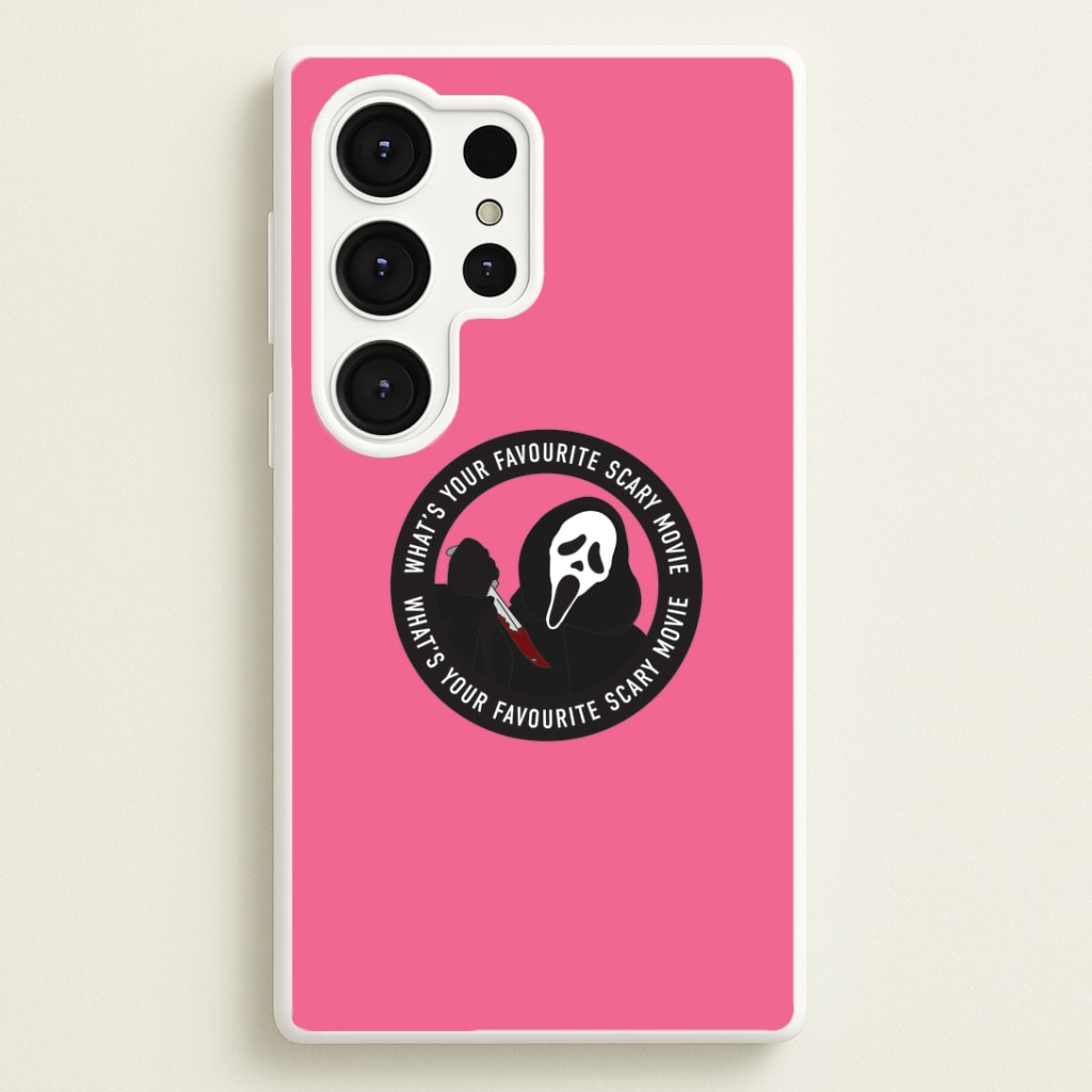 What's Your Favourite Scary Movie Badge Galaxy S25 Ultra Case