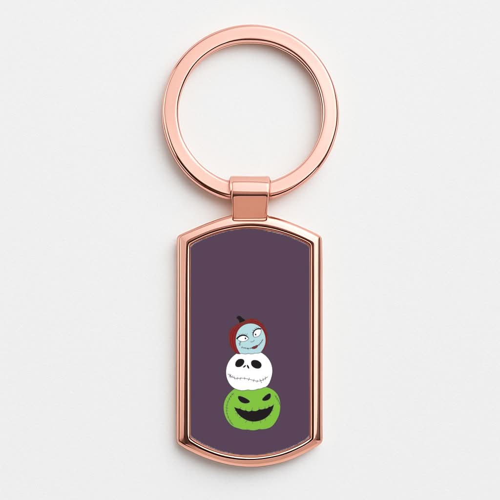 Nightmare Pumpkin Tower Rose Gold Keyring
