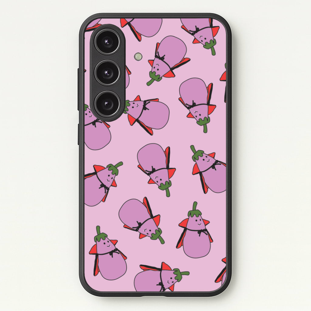 Vampire Vegetable Pattern - Halloween Galaxy S24 Plus Case