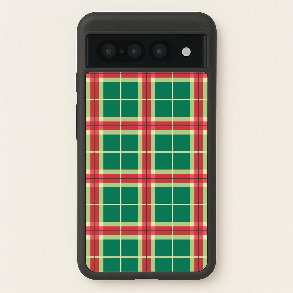 Red And Green Tartan II Christmas Pattern Google Pixel 7 Pro Case
