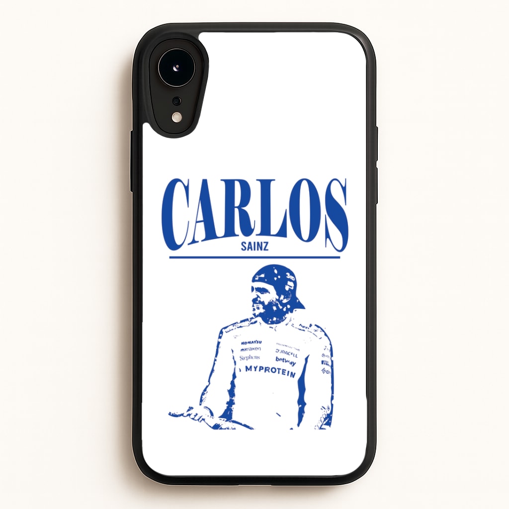 Carlos White And Blue iPhone XR Case
