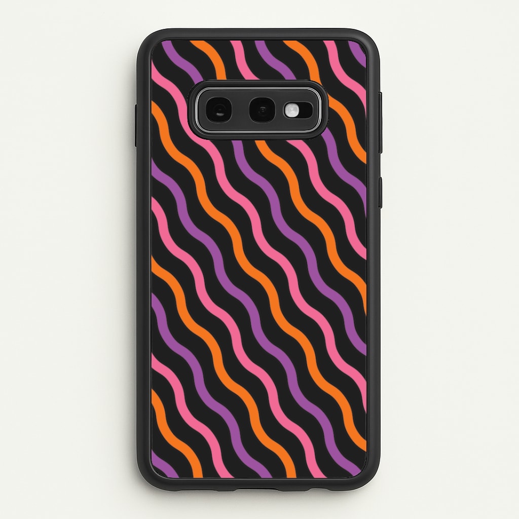Wavy Abstract Halloween Pattern Galaxy S10e Case