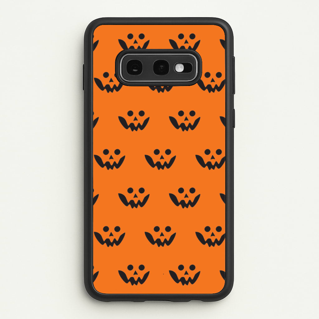 Carved Pumpkin Face Pattern Galaxy S10e Case
