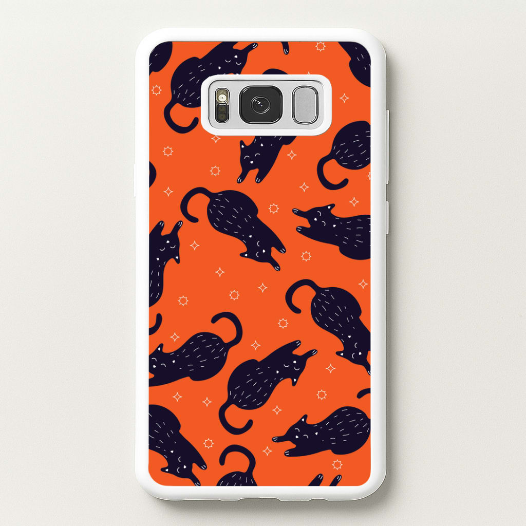 Black Cats And Stars Pattern Galaxy S8 Case