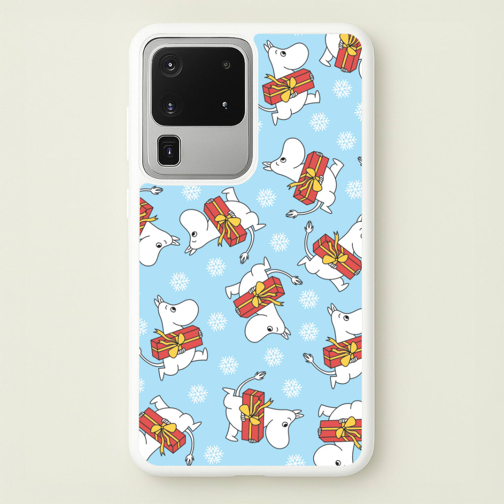 Present And Snowflakes Moom Pattern Galaxy S20 Ultra Case