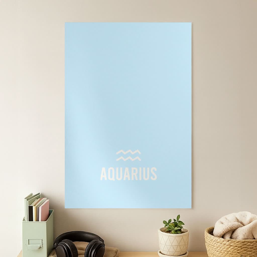 Aquarius Pastel Zodiac Poster