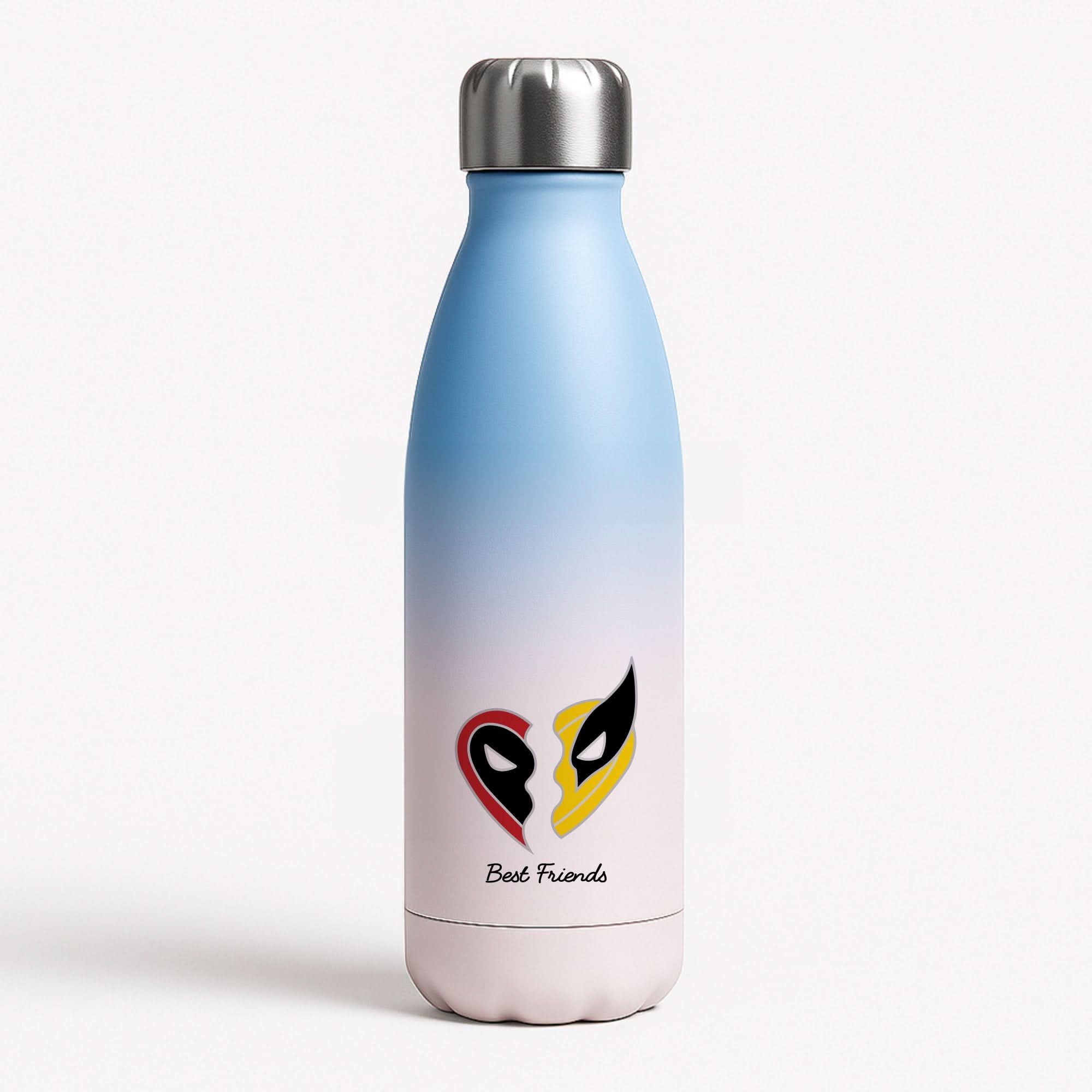 Superhero Best Friends Locket Blue Water Bottle