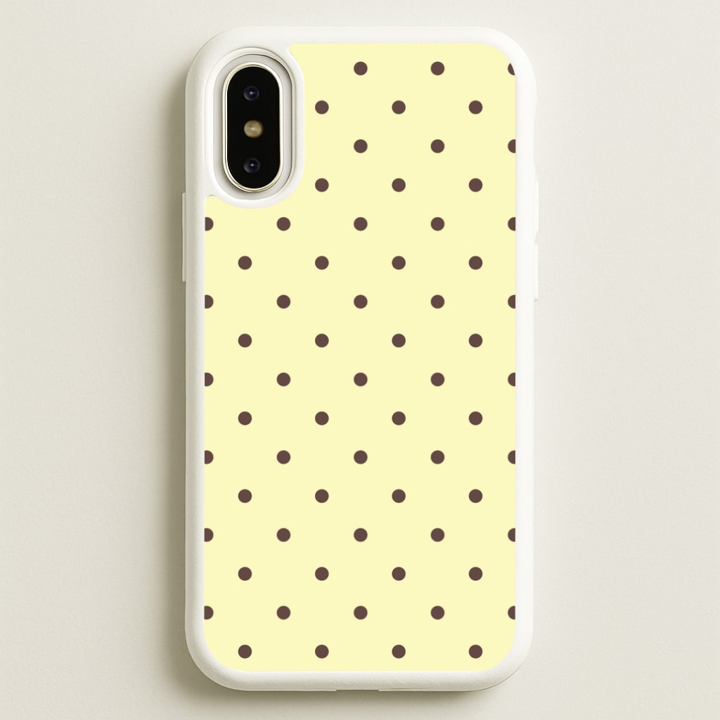 Vanilla & Chocolate Polka Dots iPhone X / XS Case