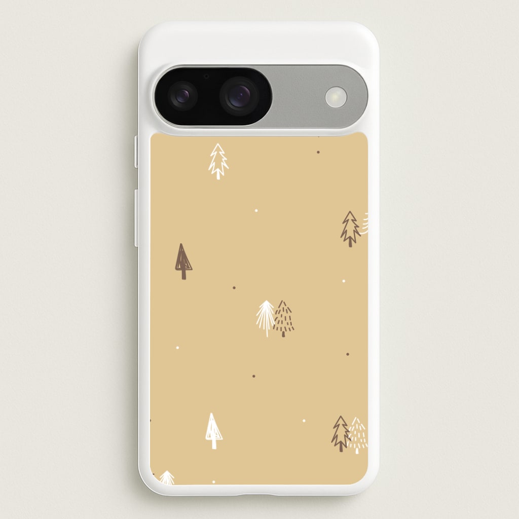 Minimal Christmas Trees Pattern Google Pixel 9 / 9 Pro Case