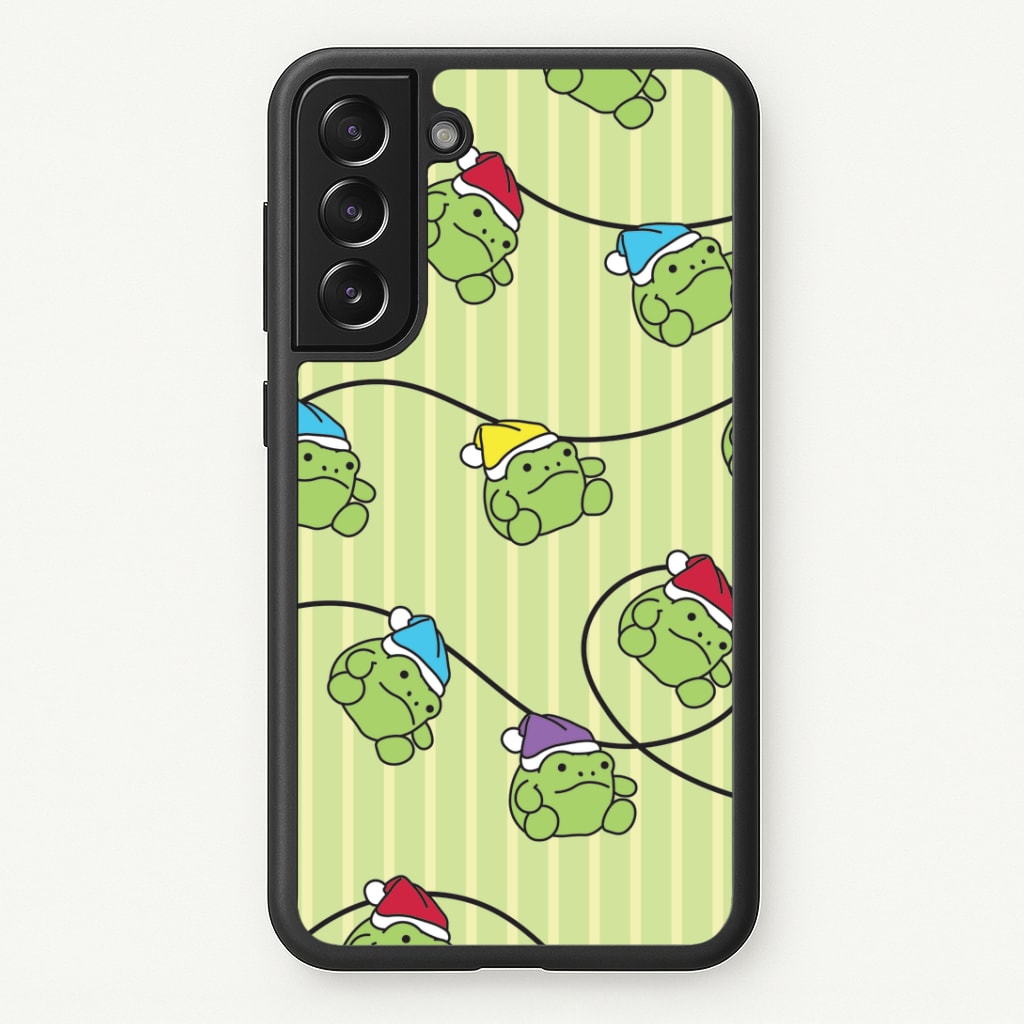 Christmas Frog Plush Fairylights Pattern Galaxy S21 Case