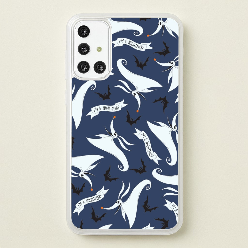 Skeleton Dog And Bats Pattern Galaxy A71 Case