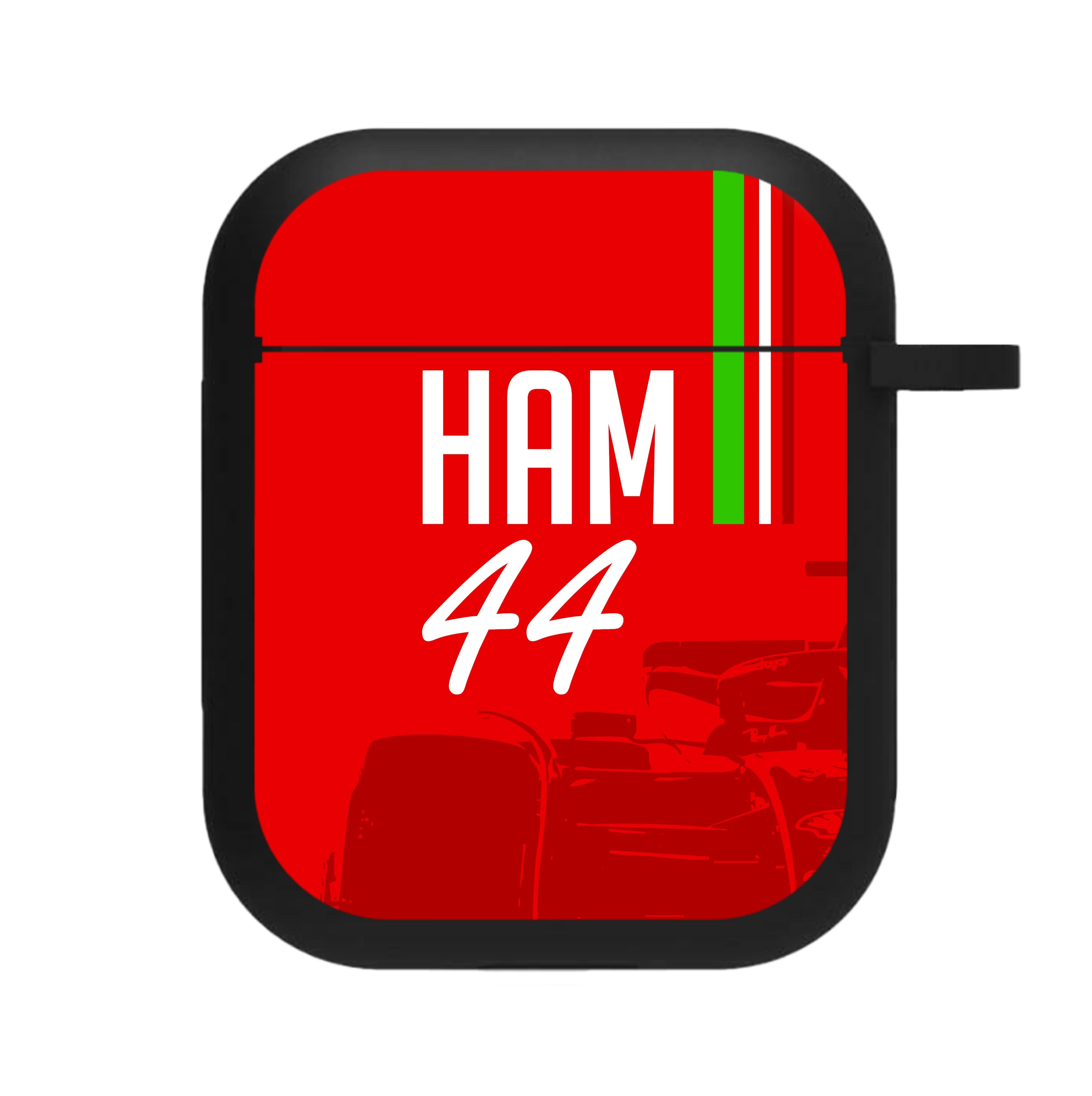 Dark Red Hamilton 44 AirPods Case