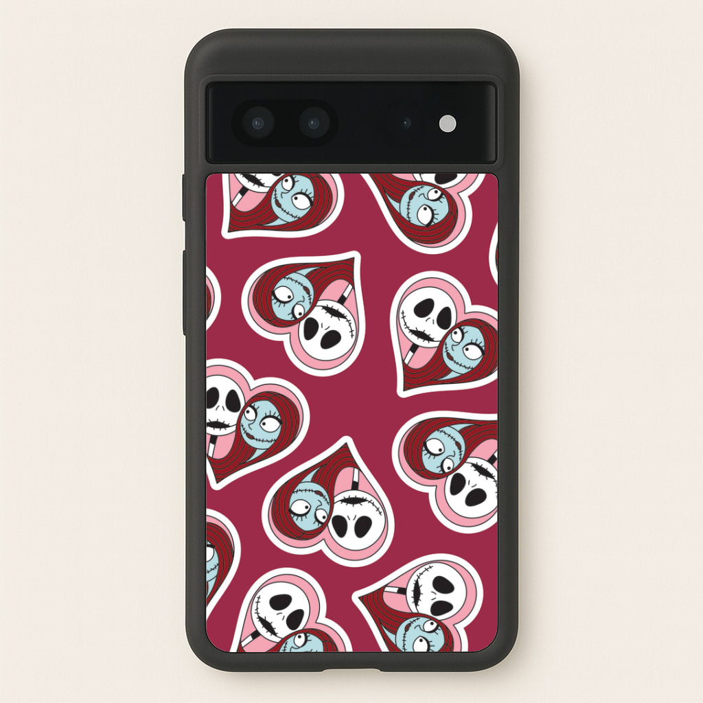 J And S Heart Pattern Google Pixel 7 Case