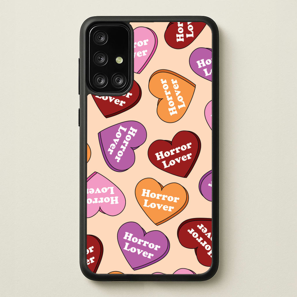 Horror Lover Hearts Pattern Galaxy A71 Case