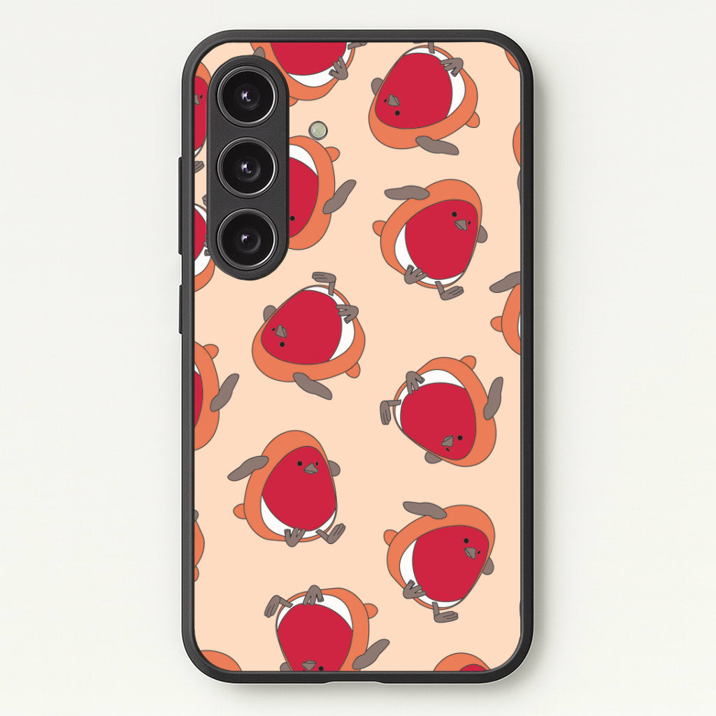 Christmas Robin Plush Pattern Galaxy S24 Case