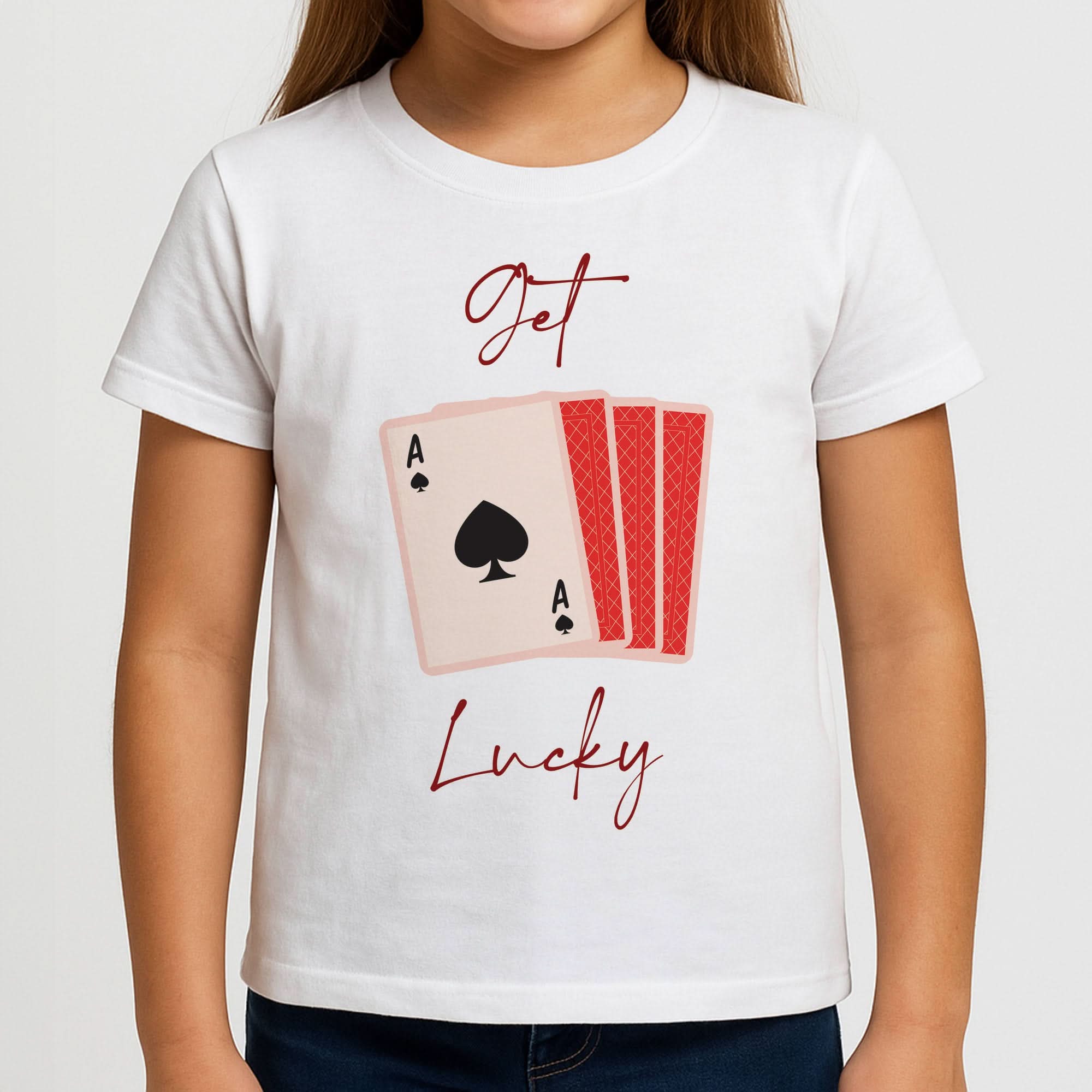 Get Lucky Set Of Cards Girls T-Shirt