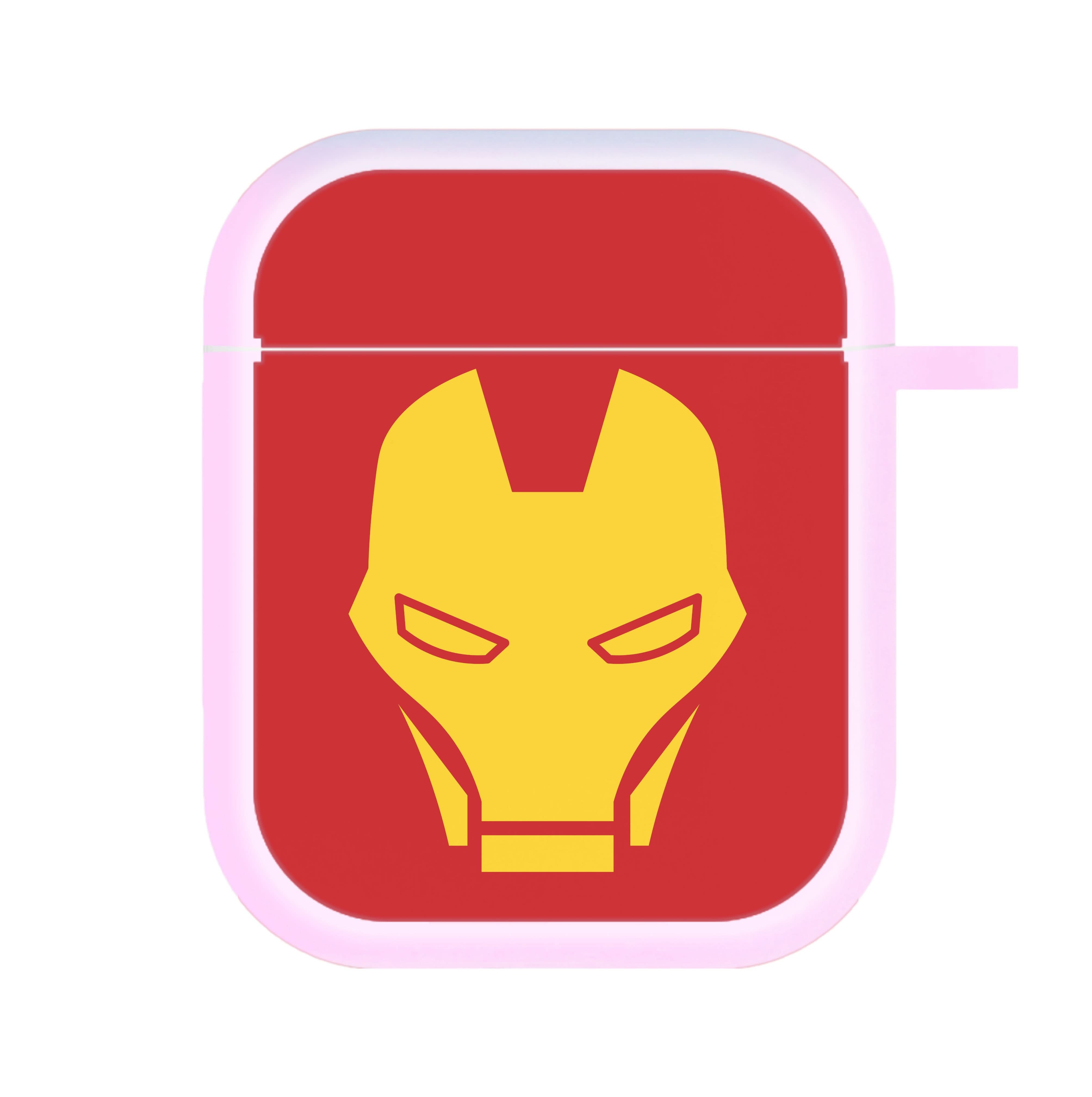 Red Robot Super Hero Face AirPods Case