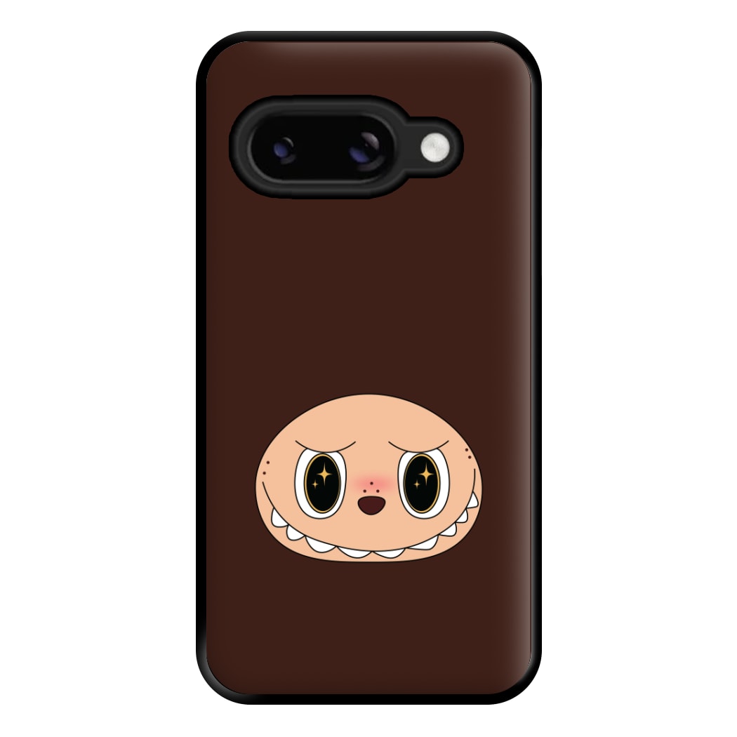 Cute Brown Monster Face Google Pixel 9a Case
