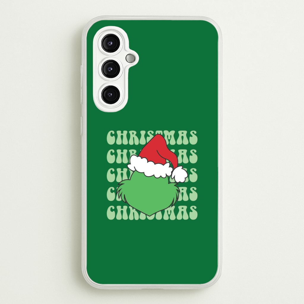 Green Creature Christmas Galaxy A14 Case
