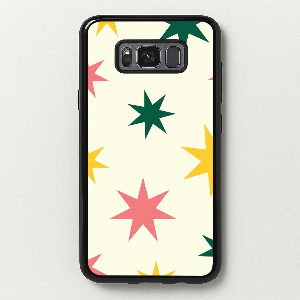 Colourful Christmas Stars Pattern Galaxy S8 Case