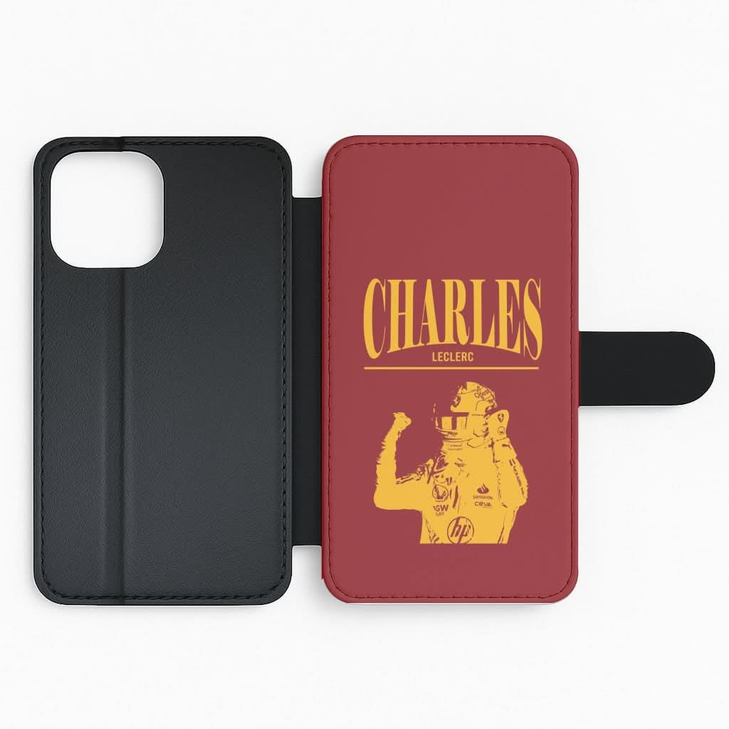 Charles Red And Gold Flip Phone Case