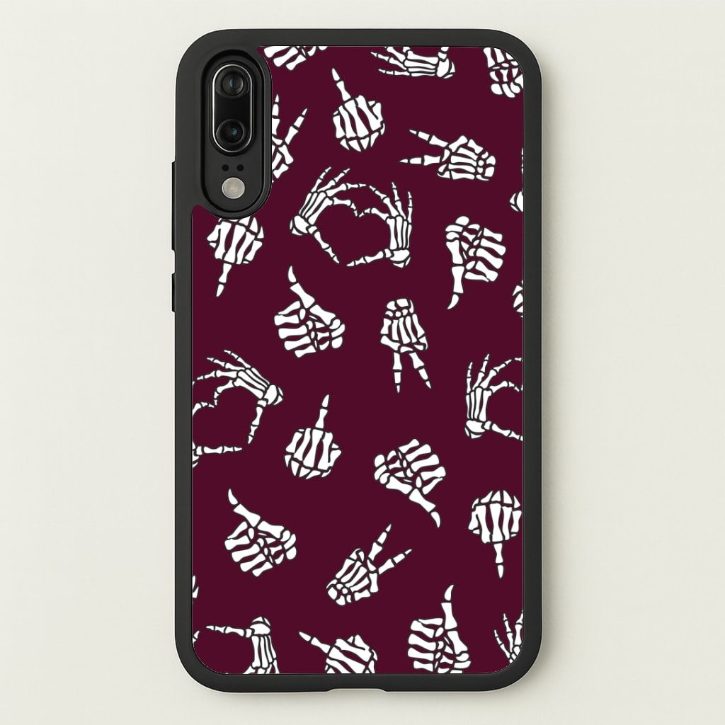 Skeleton Hands Pattern Huawei P20 Case