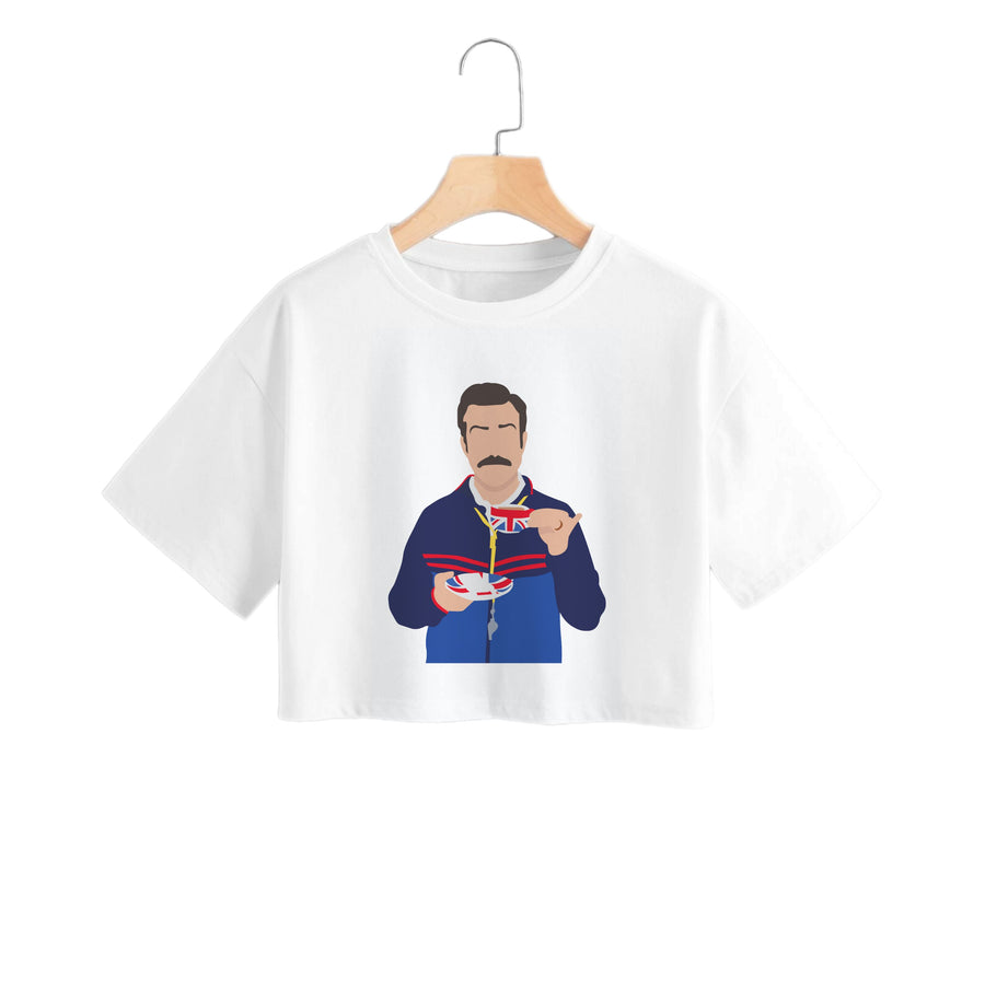 Ted Drinking Tea - Ted Lasso Crop Top