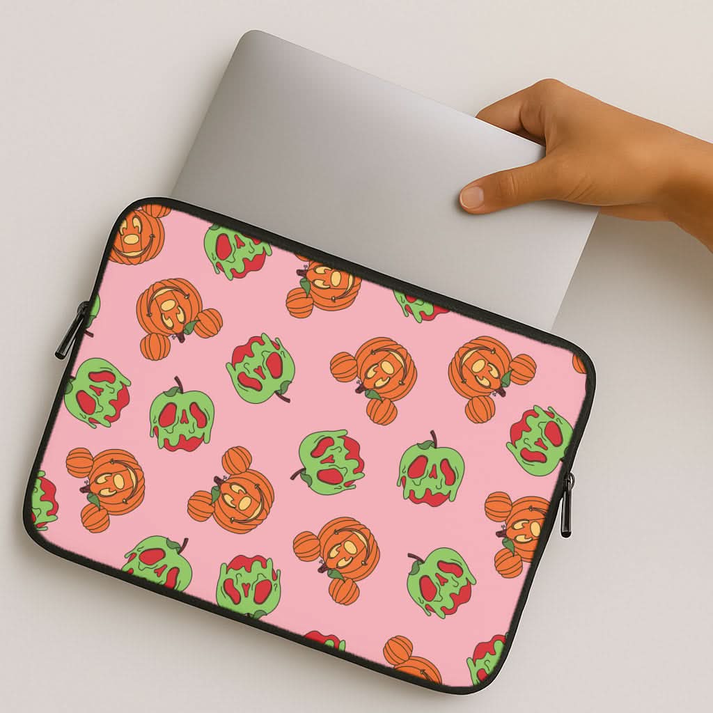 Pumpkin Mouse And Poison Apple Pattern MacBook Cover