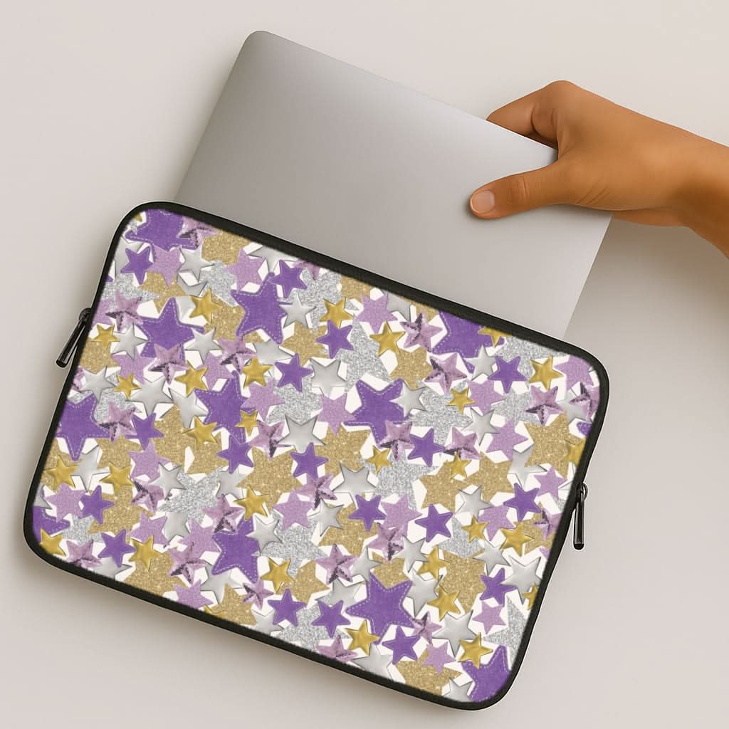 Mauve Stars Collage MacBook Cover