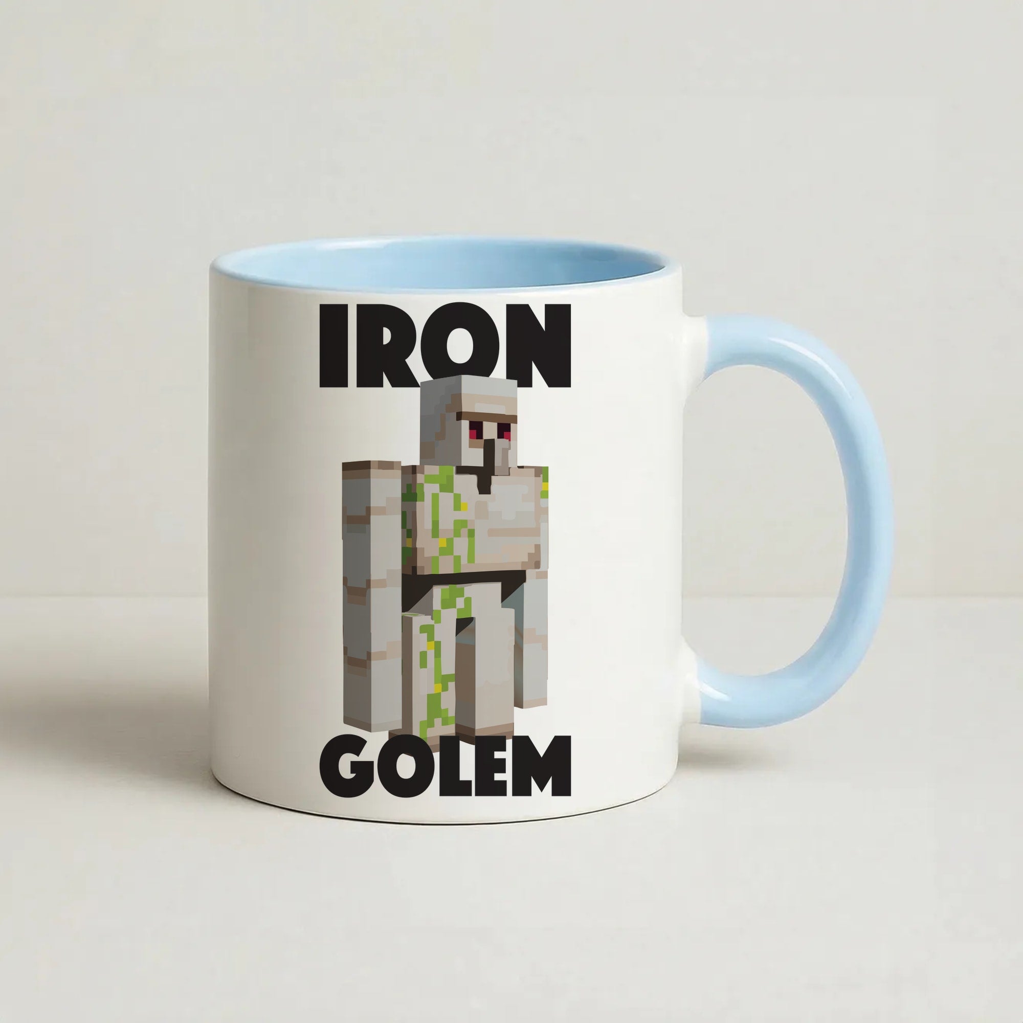 Iron Golem Coffee Baby Blue Mug