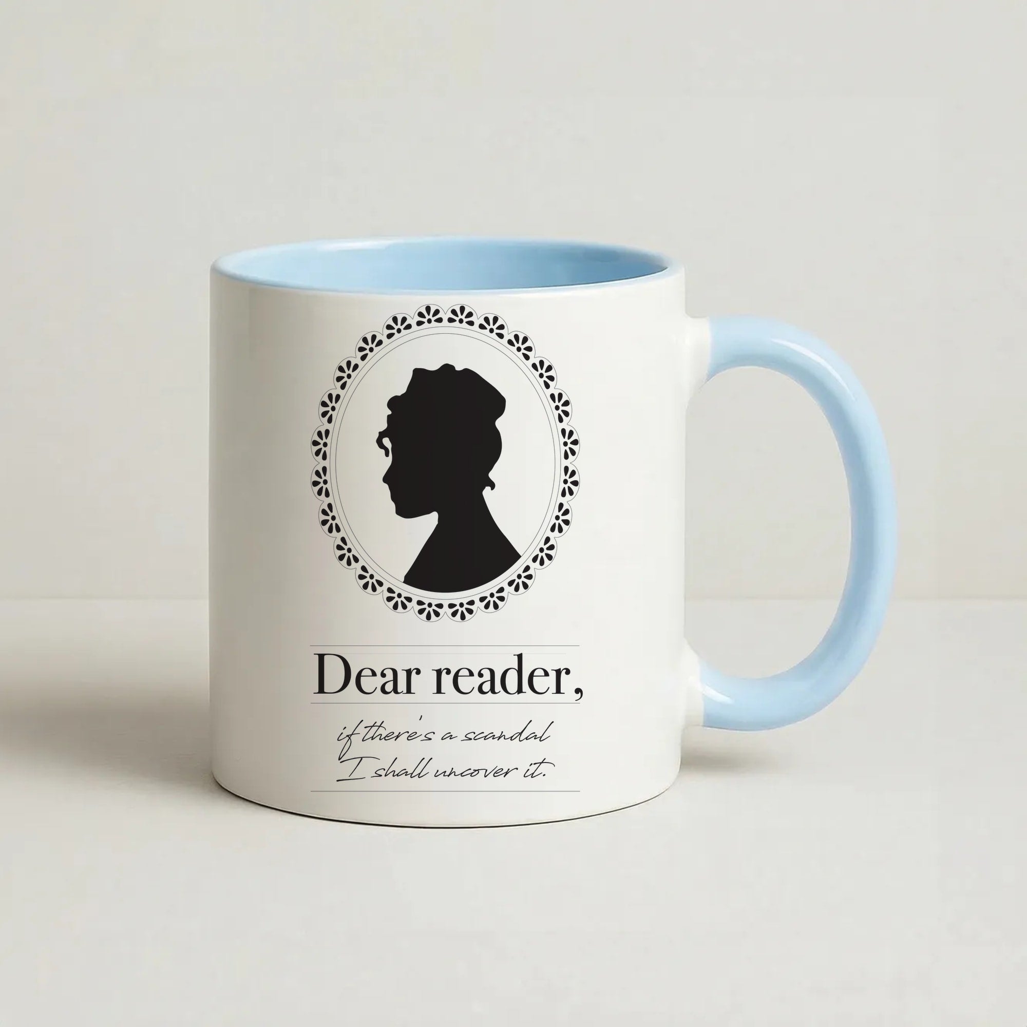 Dear Reader Coffee Baby Blue Mug