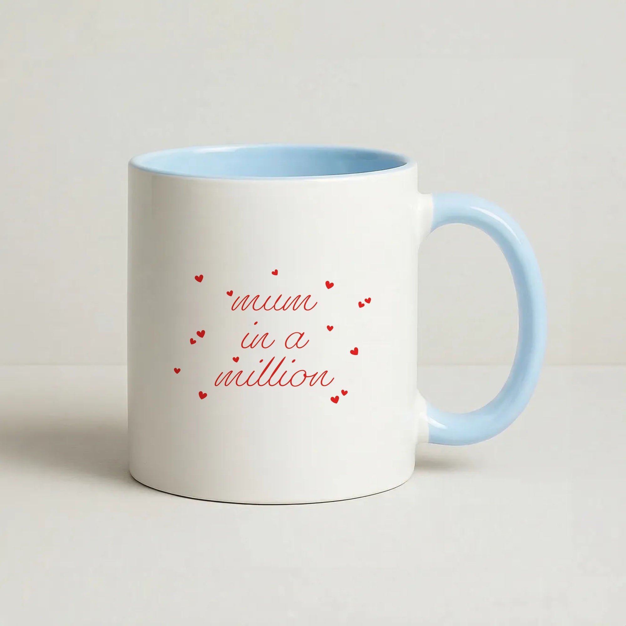 Mum In A Million Coffee Baby Blue Mug