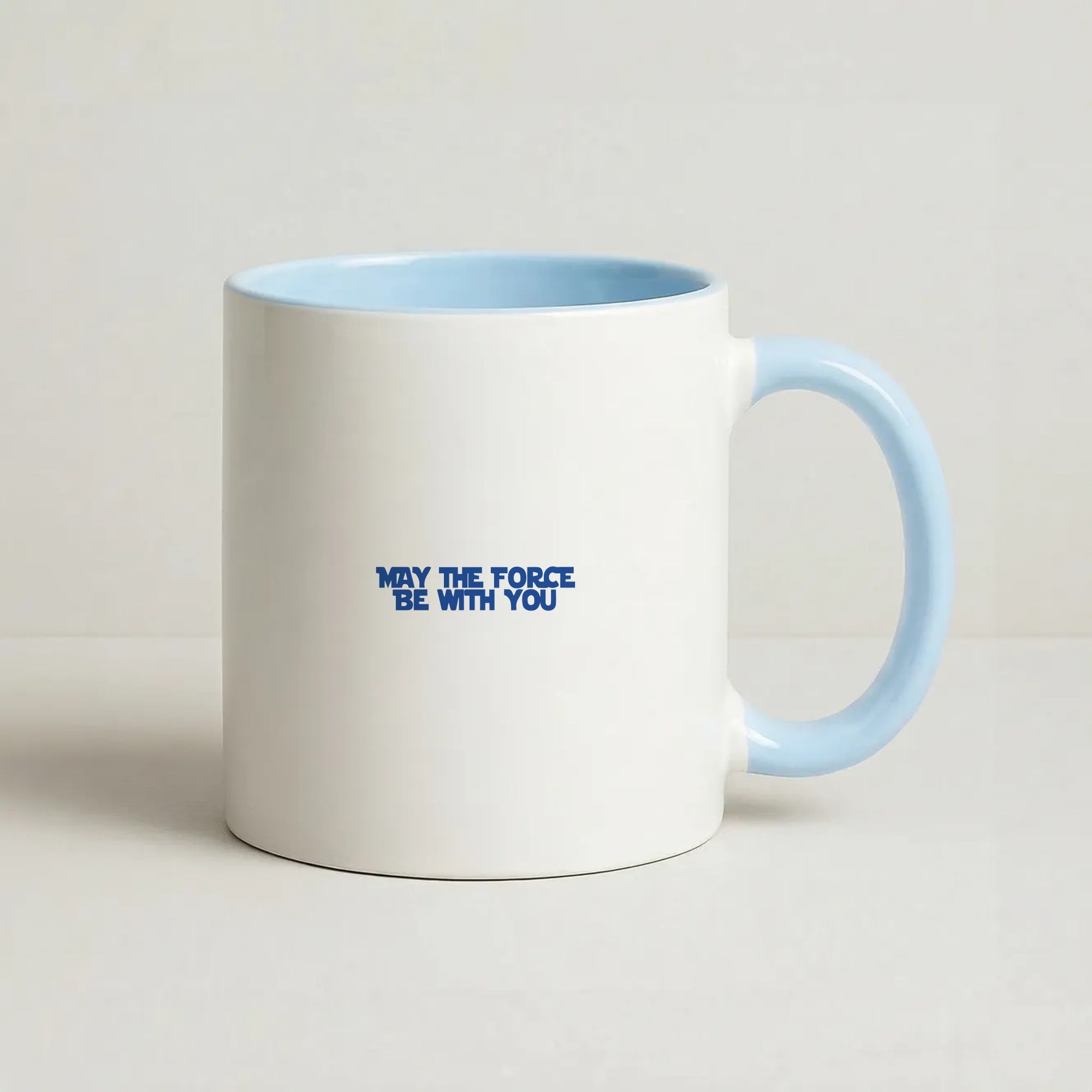 May The Force Be With You Coffee Baby Blue Mug