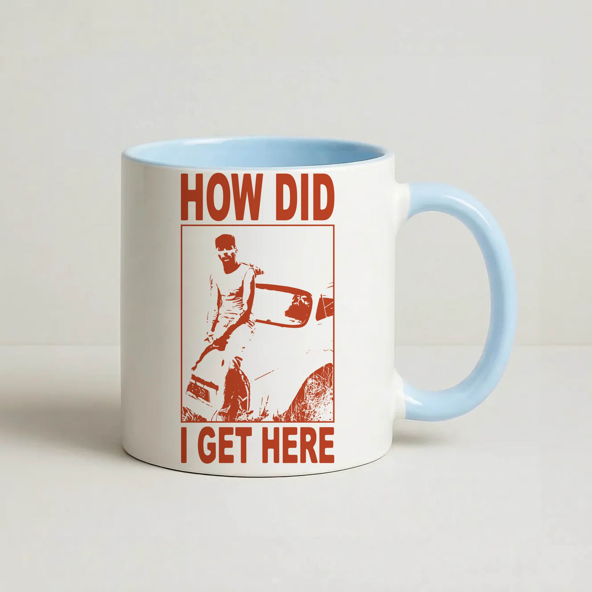 HDIGH Poster Coffee Baby Blue Mug