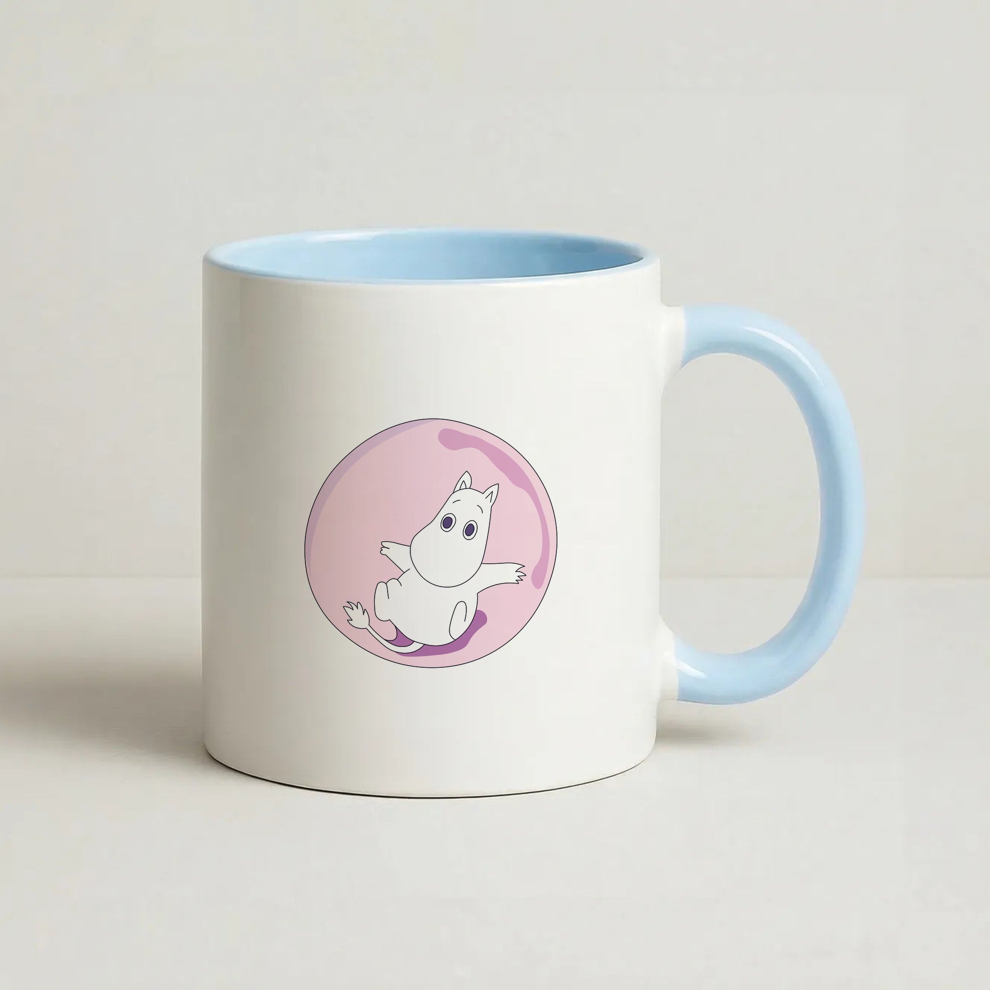 Moomin In A Baby Blue Bubble Coffee Baby Blue Mug