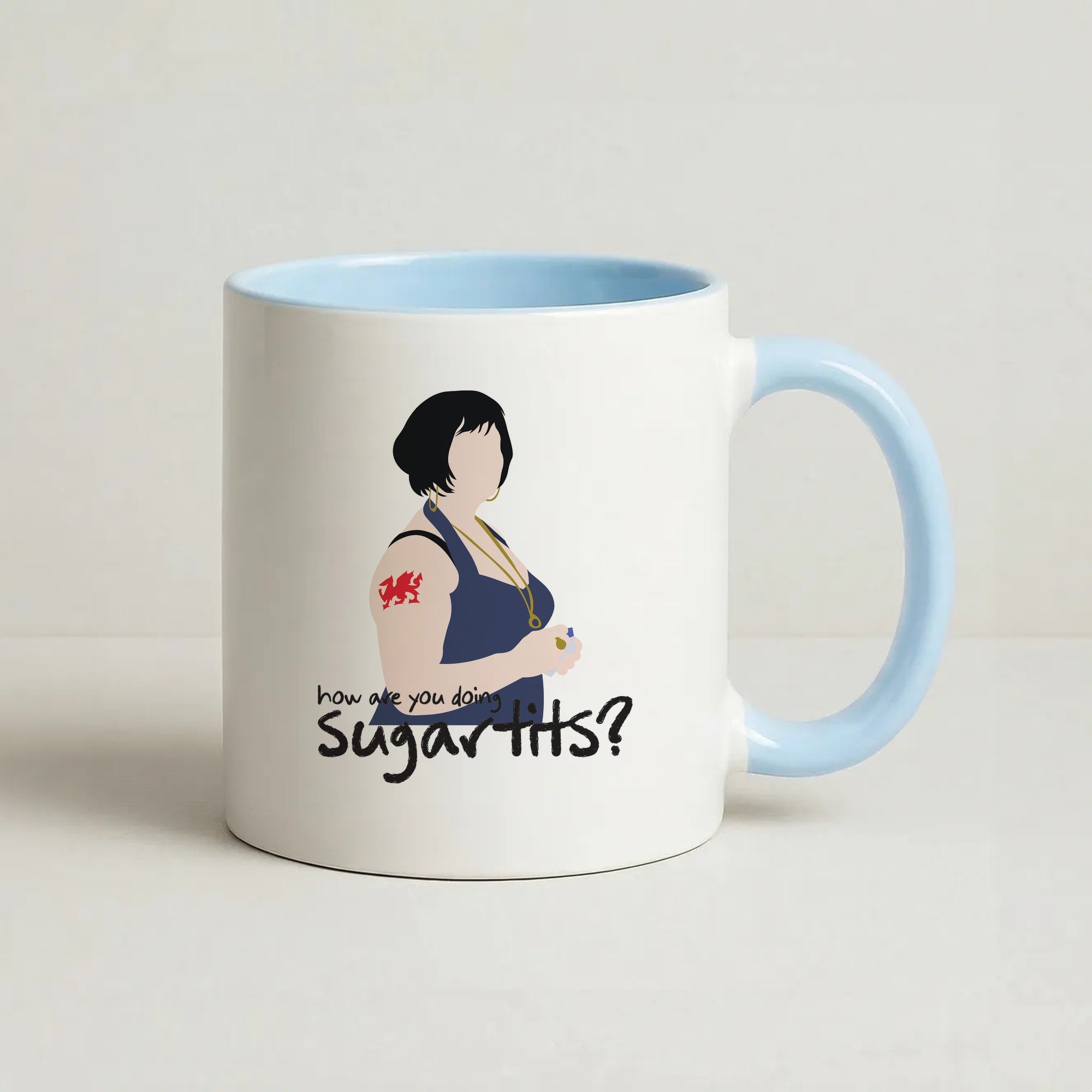 How You Doing? Coffee Baby Blue Mug