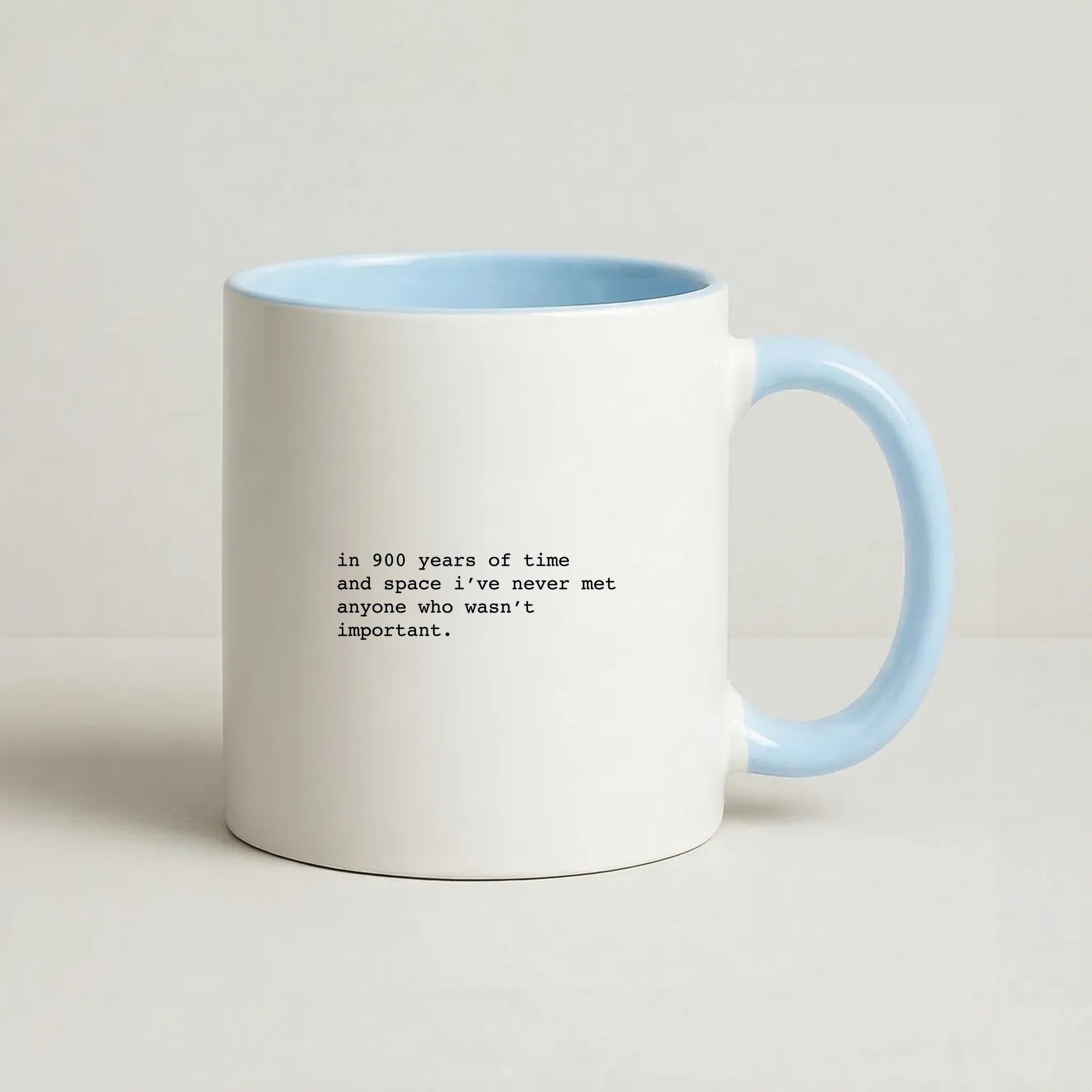 In 900 Years Coffee Baby Blue Mug