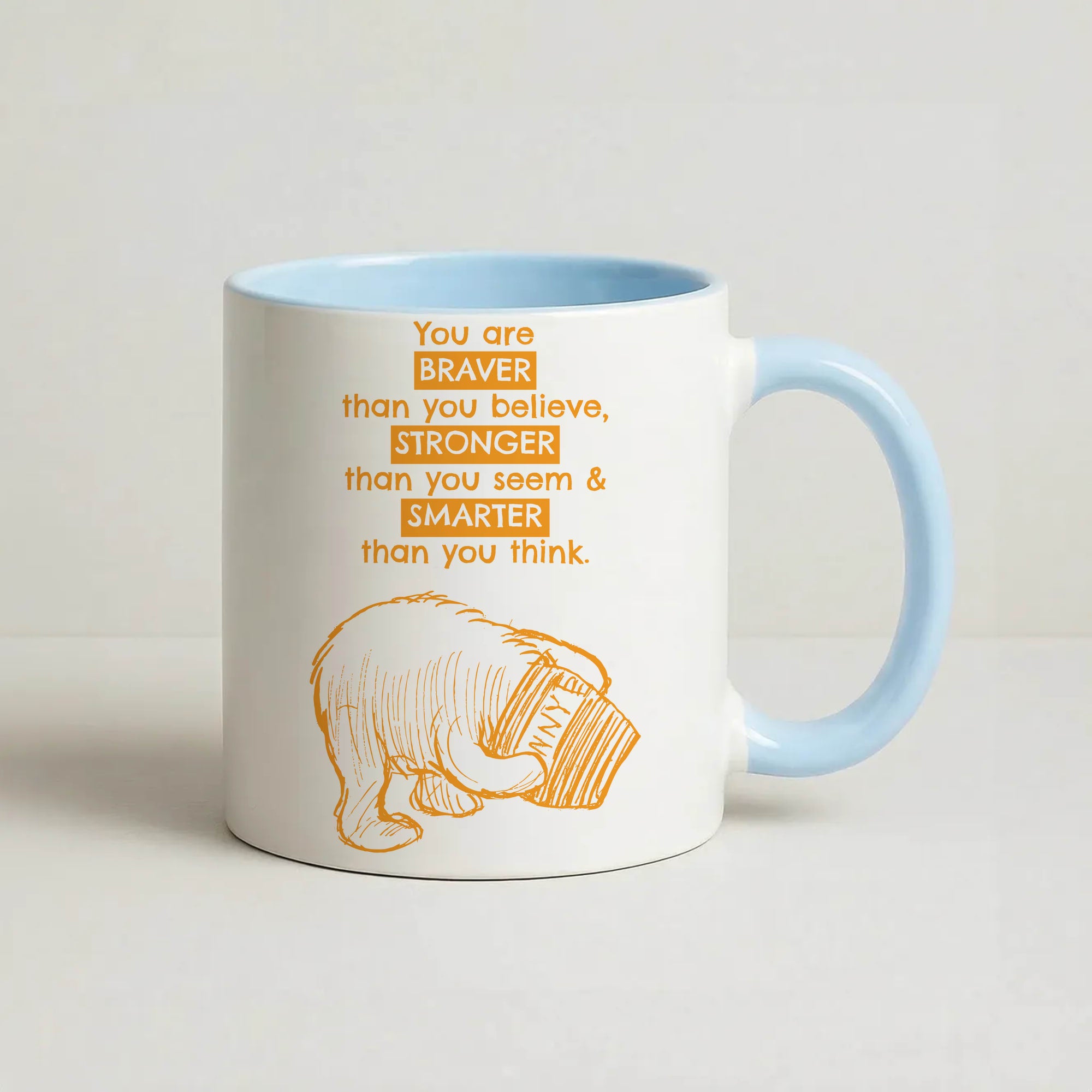 You Are Braver Coffee Baby Blue Mug