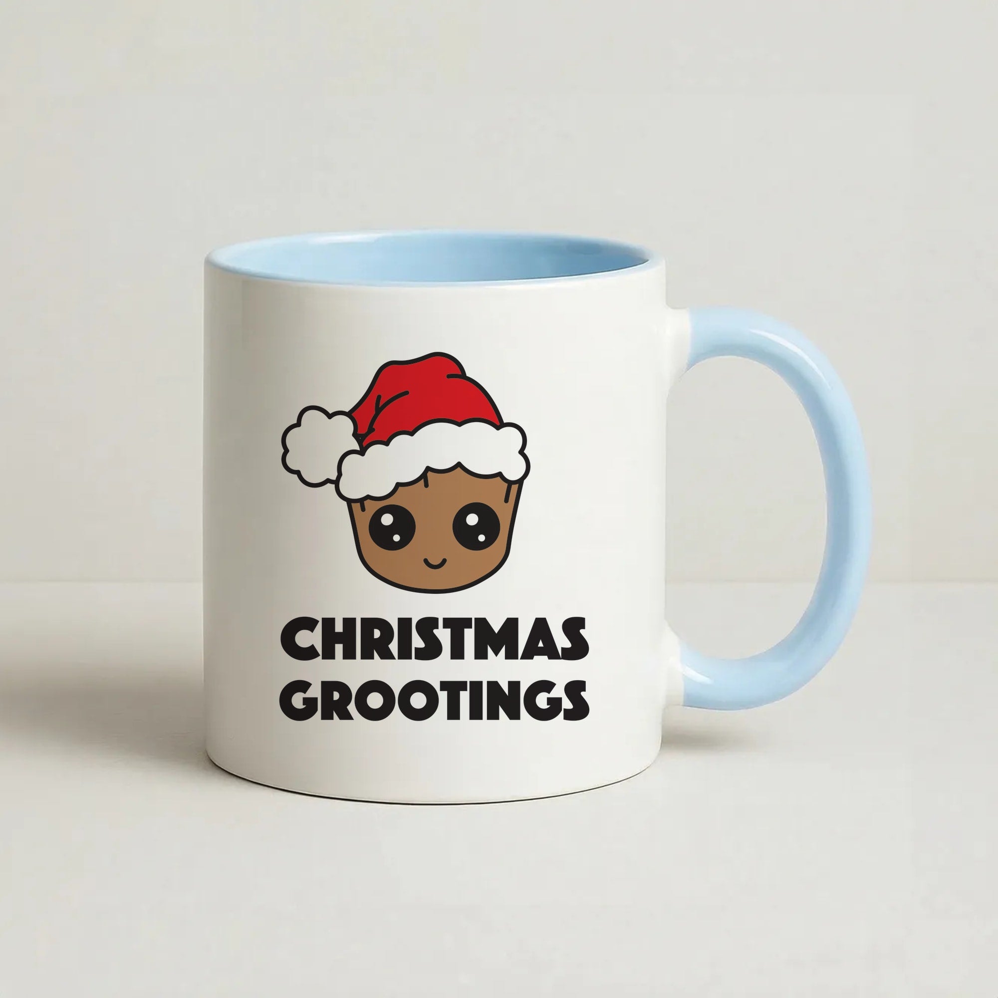 Christmas Grootings Coffee Baby Blue Mug