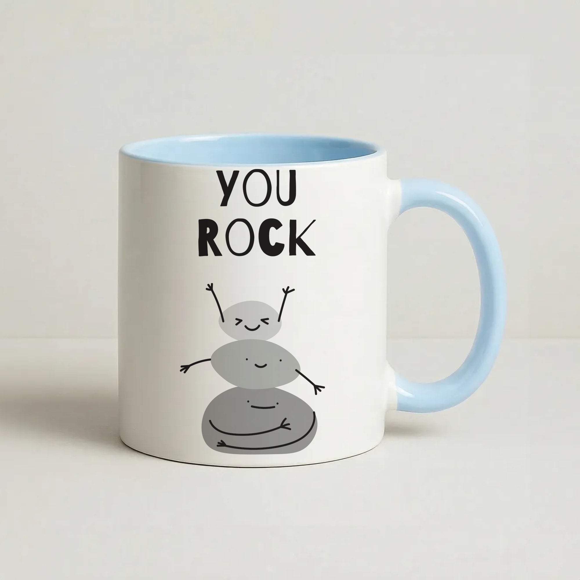 You Rock Coffee Baby Blue Mug