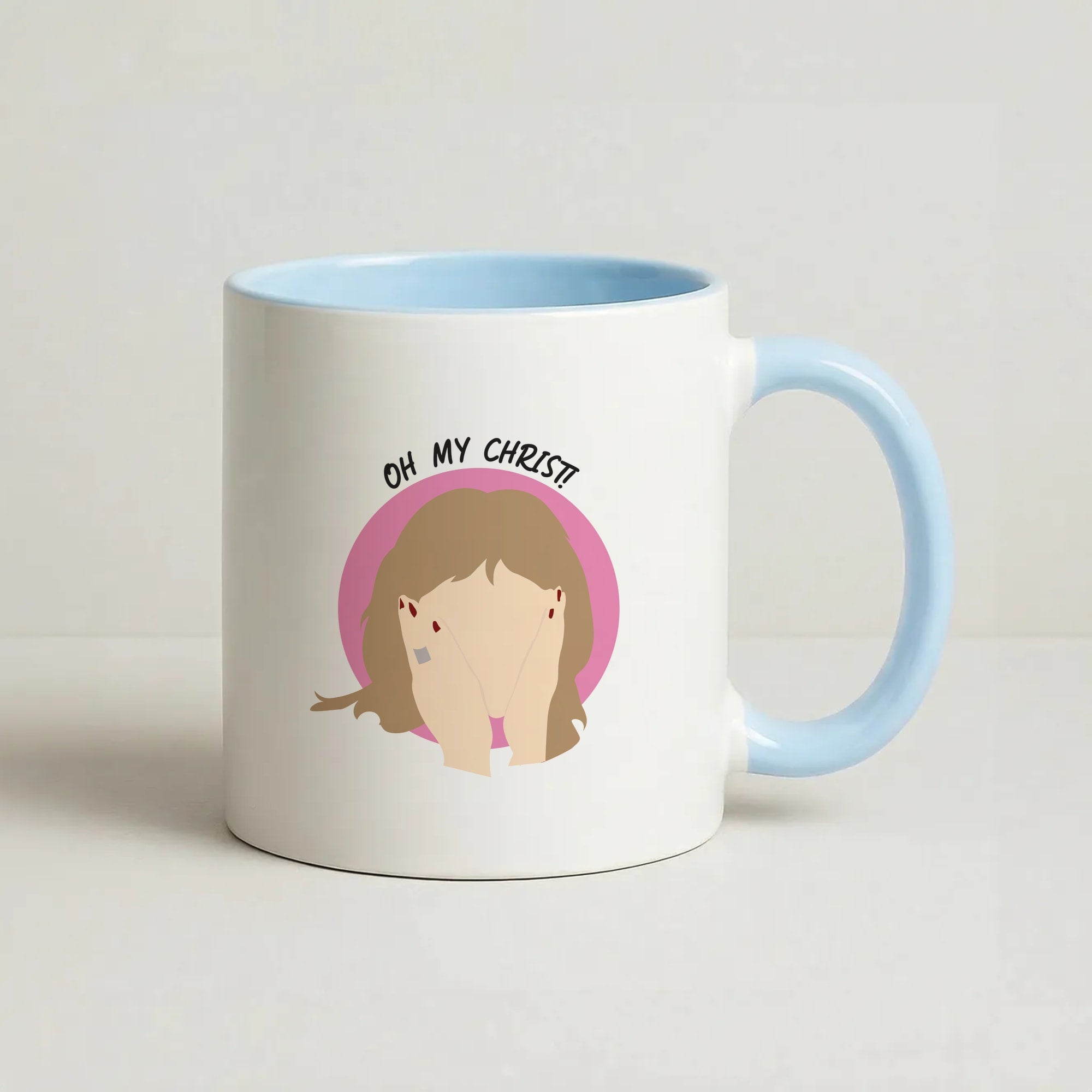 Oh My Christ! Coffee Baby Blue Mug