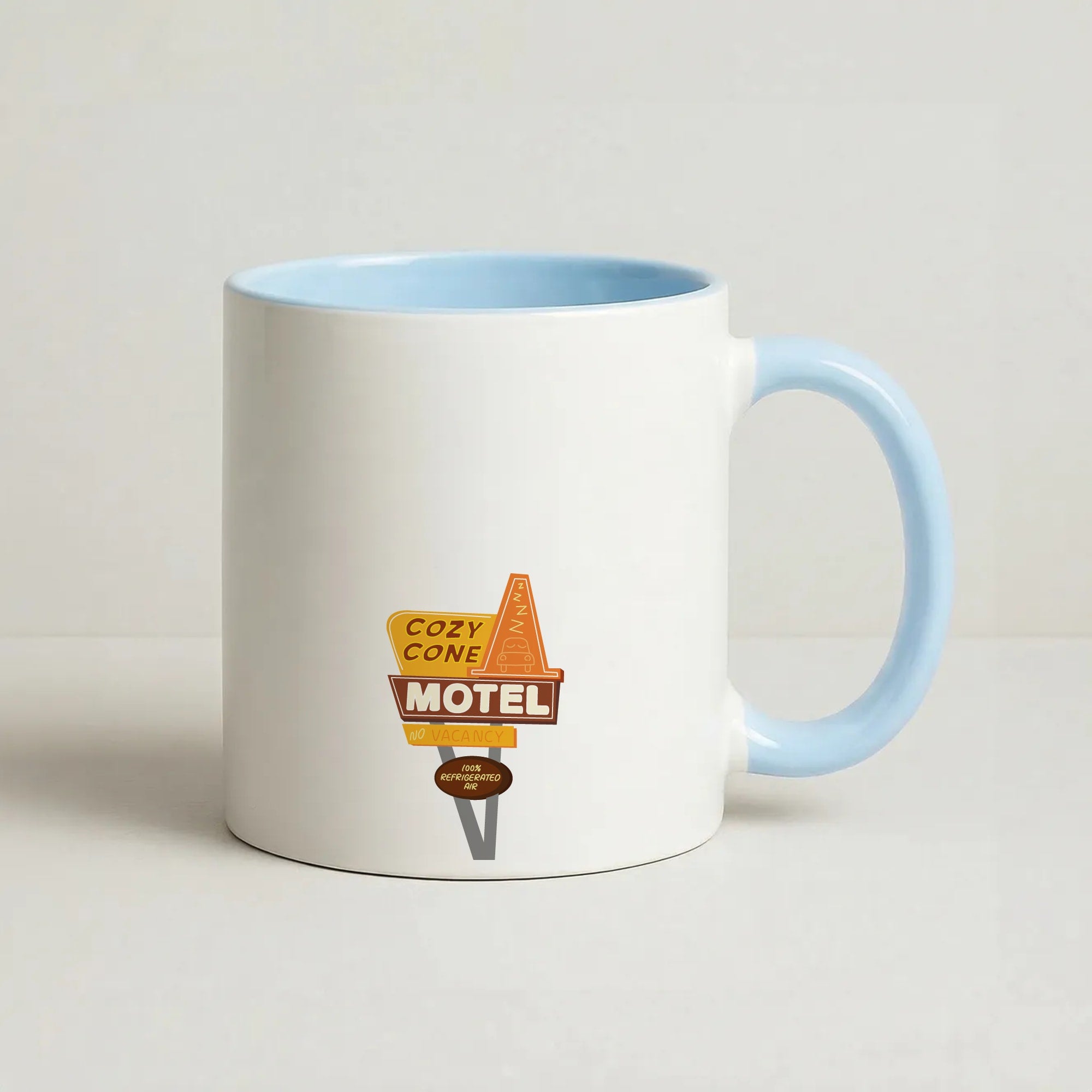 Cozy Cone Motel - Cars Coffee Baby Blue Mug