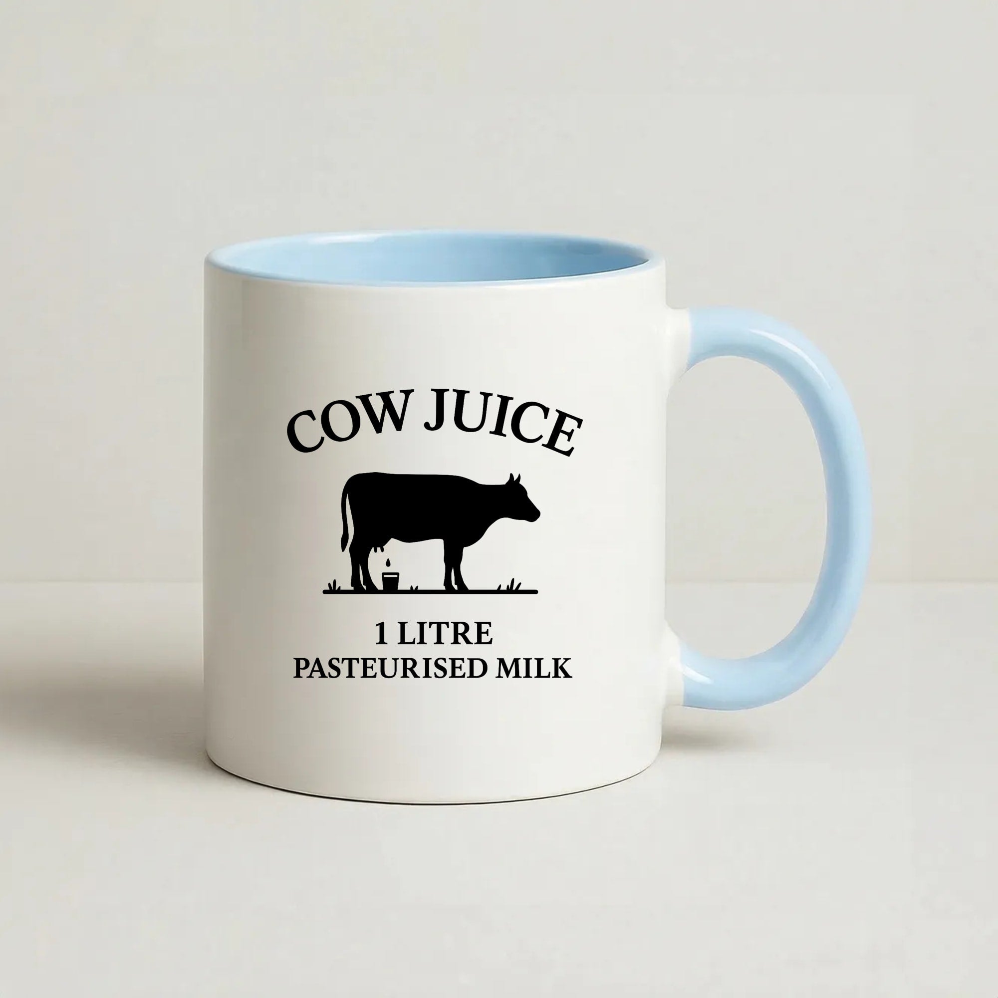 Cow Juice Coffee Baby Blue Mug