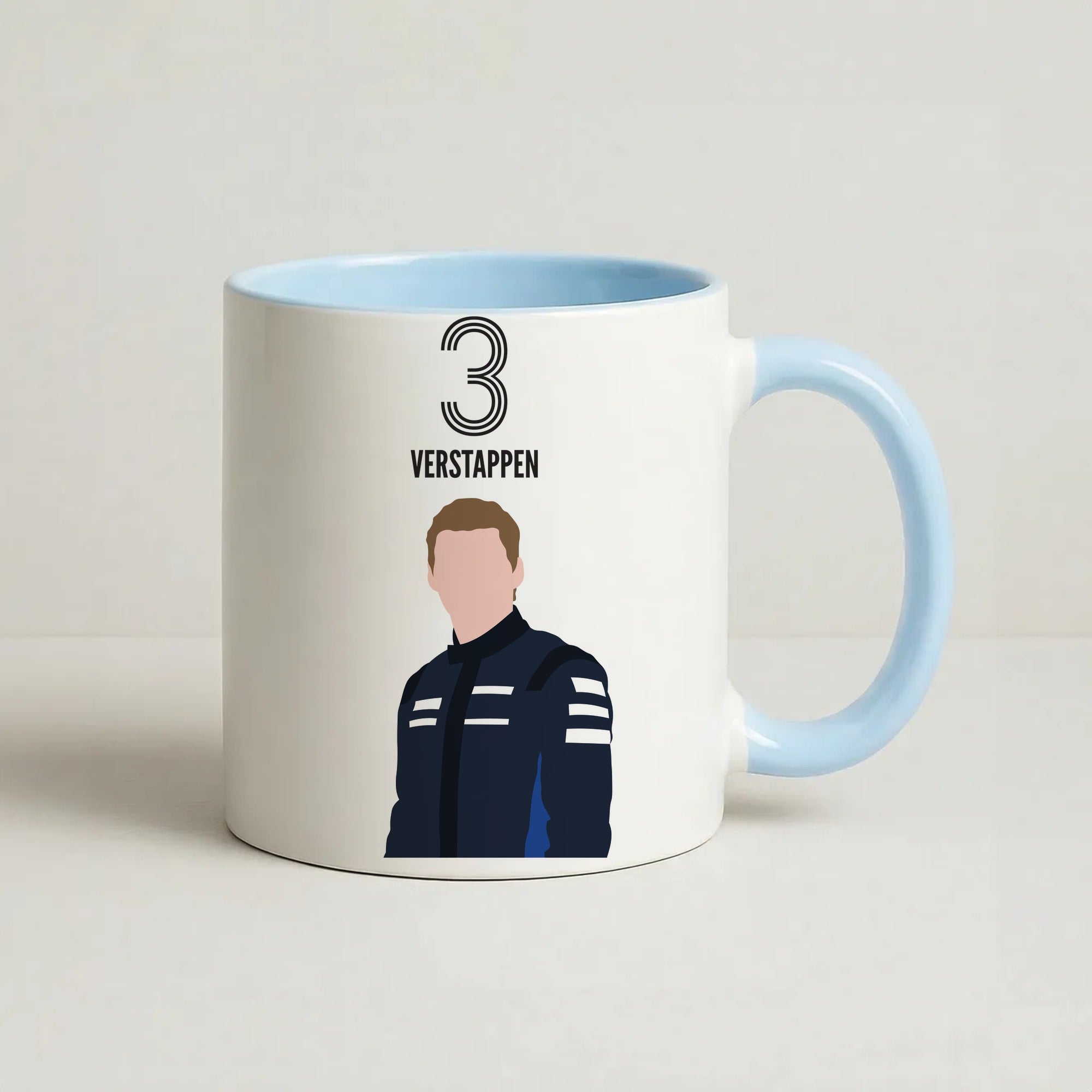 Verstappen 2026 Coffee Baby Blue Mug