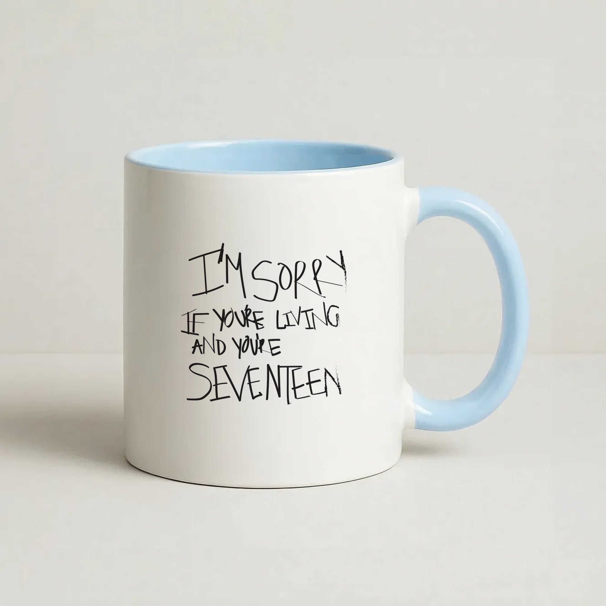 I'm Sorry - The 1975 Coffee Baby Blue Mug