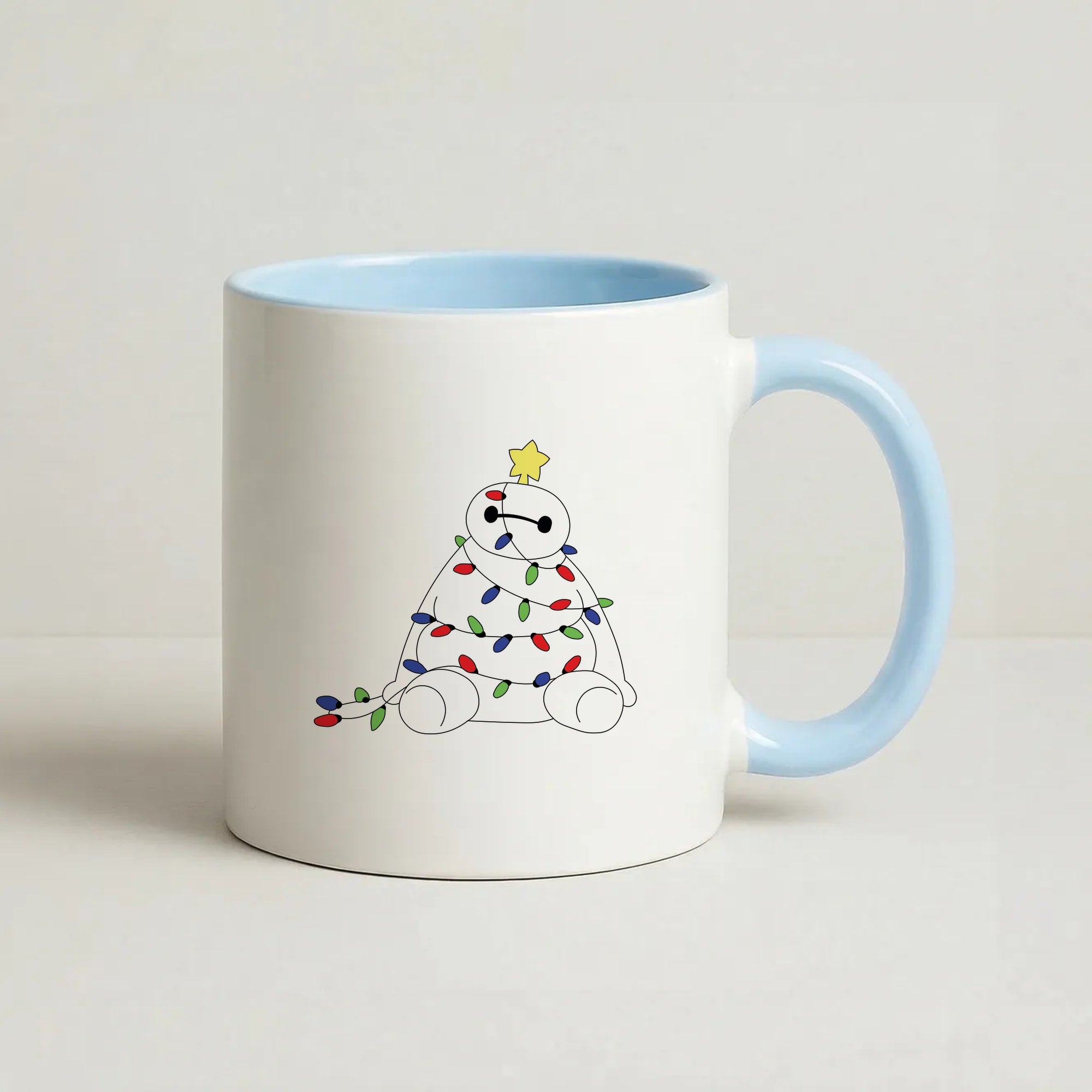 Baymax Christmas Coffee Baby Blue Mug