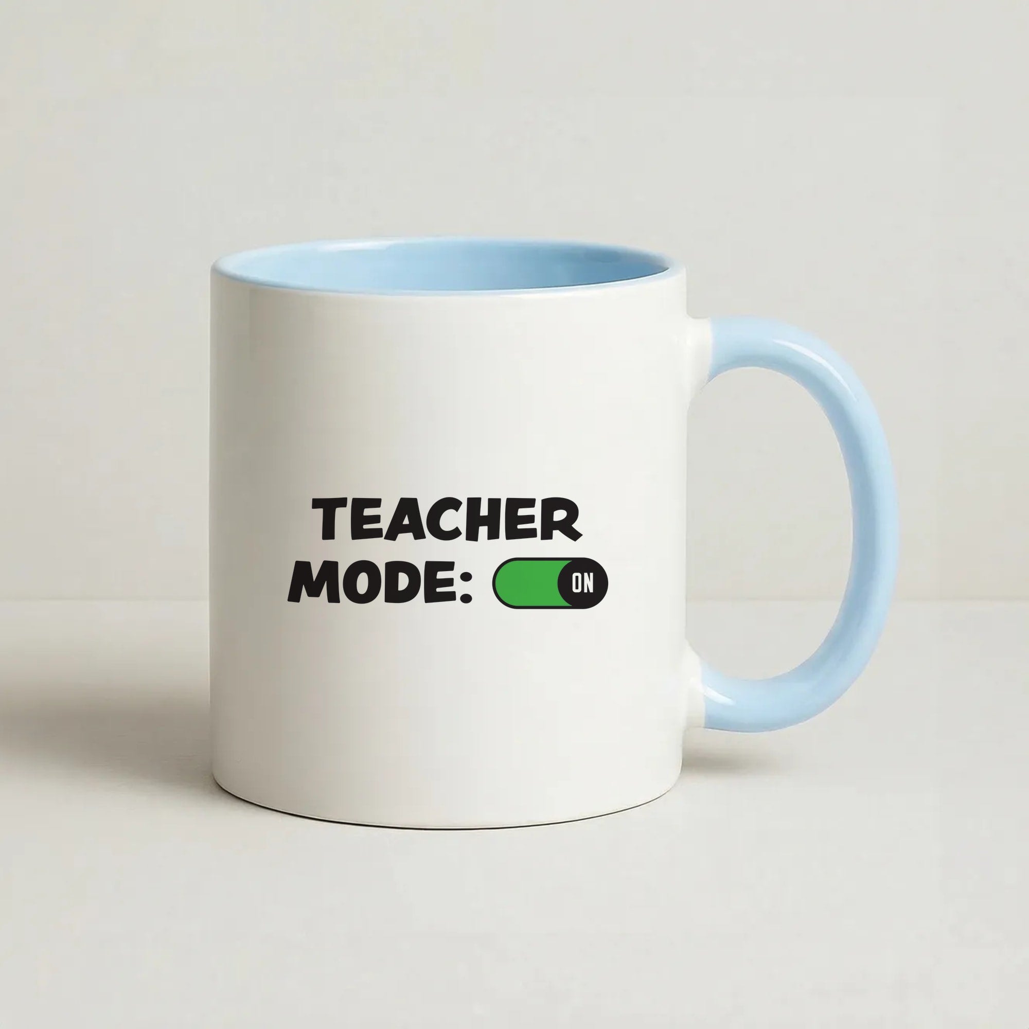 Teacher Mode On Coffee Baby Blue Mug
